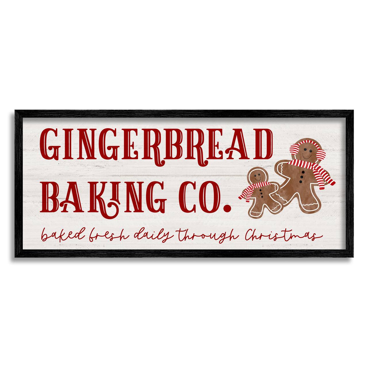 Stupell Industries Gingerbread Baking Co Holiday Framed Giclee Art